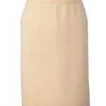 St. John | Knit Pencil Long Straight Light Butter Yellow Skirt Elastic | Size 6 Photo 0