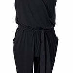 Nicole Miller Sleeveless Black Wrap Front Ankle Length Jumpsuit Women’s Size XL Photo 0