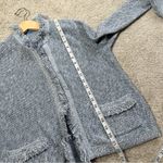 J. McLaughlin  Women’s Simone Sweater Cardigan Knit Frayed Preppy In Blue M Photo 12