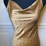 NWT Bonheur D’Amour Cowl Neck Mermaid Slip Dress Maxi Bias Cut Sz S Gold Photo 9