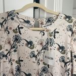 NWT Bel Kazan Lucy Dandelion Short Sleeve Drews Ivory Pockets Black Photo 1