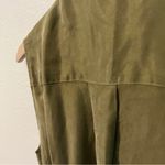 Slate + Willow Olive Green Sleeveless Button Tie Front Cargo Dress Size 8 Photo 9