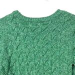 Lands' End  100% cotton sweater medium crew neck cable knit sweater ribbed stretch Photo 5