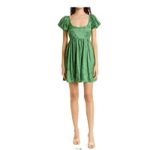 byTiMo Floral Jacquard Babydoll Mini‎ Dress Emerald Green Size XXL NWOT Photo 2