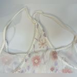 Intimately by Free People So Into You Embroidered Bralette In White Size S‎ Pink Photo 4