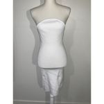 Alexis  Giasa Dress in White Medium New Womens Knit Strapless Cocktail Photo 3