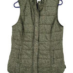 J. Jill size small green zip‎ up puffer vest poly fill with pockets Photo 0