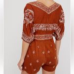 Free People  Bohemian Brown Embroidered Women's Romper xs Photo 1