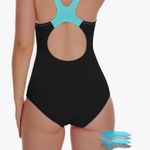 One piece leak guard period swimsuit in black Purple Size XS Photo 6