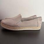 Toms Espadrilles Women's 10 Gray Suede Leather Palma Slip On Shoes Jute Platform Photo 10