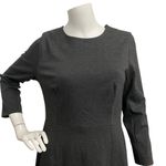 J.Crew Factory Sheath Ponte Dress Women 6 Charcoal Gray Long Sleeve Office Work Photo 2