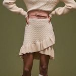 Anthropologie NWT  Flat White ruffled sweater mini dress. Photo 0
