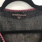 Mushka by Sienna Rose sz M Heathered Purple Abstract Floral Open Front Cardigan Black Size M Photo 1