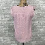 Loft Pink Swiss Dot Flowey Top Photo 2