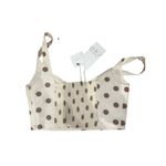 ZARA Polka Dot Bustier Crop Top Cream Brown NWT Size M Corset Style Retro Chic Photo 1