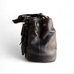 Coach Vintage Black Leather Shoulder Bag with Silver Hardware Photo 2