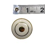 Vintage Made In USA Gold Tone Cream Enamel Large Round Post Earrings Classy Photo 5