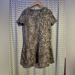 ZARA  | Animal Print Short Sleeve Sweatshirt Dress, Size M Photo 3