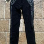 Siwy Faux Vegan Leather Contrast Detail Jean Legging Jegging 26 Black Castle Photo 3