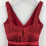Alexis  Marilou Crinkle Burgundy Red Mini Dress Size Large NWT (Broken Zipper)‎ Photo 6