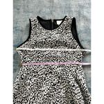 Kate Spade Black & White Leopard Print Textured Sleeveless Dress Size XL Photo 8