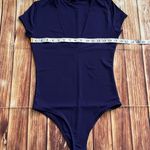 Mind Code Women Juniors Short Sleeve V-Neck Dark Purple Top Bodysuit Size Large Photo 3