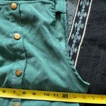 SheIn Teal Blue Midi Dress Overalls SZ M Button-Up Sleeveless Vest Cottagecore Photo 9