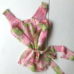 Lilly Pulitzer Sleeveless Silk Top Blouse Bimini Print Size O Pink Front… Photo 6