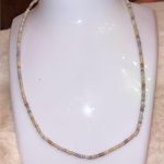 Seed Bead Neutral Tone Necklaces With Silver Tone Cat Charm Photo 2