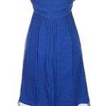 J.Crew  Taryn Dress 100% Silk Chiffon Casablanca Blue Cocktail Formal Size 8 Med Photo 2