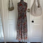 Y2k animal floral print midi dress Brown Photo 8