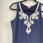 Lilly Pulitzer  Navy Blue Cheryln Soft Shift Mini Dress Womens M Preppy Classic Photo 2