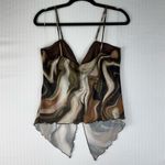 Zenobia Multicolor Twist Detail Swirl Spaghetti Strap Top Ethereal Size Large Photo 1
