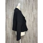 Dolan Women's Black Ribbed Cropped Blazer Jacket Size Medium Casual Photo 2