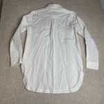 Athleta Women's  Medium Long & Lean Passage Button Shirt White Long Sleeve Photo 3