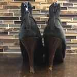 Steve Madden  black suede Trishia booties boots Heels Heeled Women’s Size 8.5‎ Photo 4