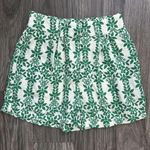 Skies Are Blue Floral High Waist Pleated Trouser Shorts Size Small Green Photo 1