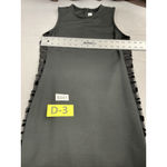 Womans Cetta Fitted Midi Pencil Style Party Dress Medium Black Sleeveless Sheer Photo 3