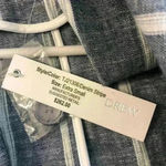 Drew  linen blend denim blue and white jacket sz XS NWT Photo 8