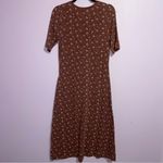 Duluth Trading Co Free Range Organic Cotton Floral Stretch Night Dress Lounge Brown Photo 6