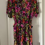 Vintage 80s 90s Y2K Floral Belted Short Sleeve Shorts Romper Pink Size undefined Photo 0