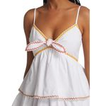 SBetro White Ruffle Tiered Sleeveless Boho Camisole Cami Mini A Line Dress Sz S Photo 8