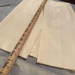 White House | Black Market Ivory Pencil Skirt sz 2 knee length slit career office Photo 3