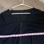 COS Knit Tie Zip Up Draped mini swim coverup lightweight black Dress size M Photo 4