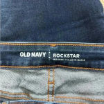 Old Navy rockstar dark blue mid ride jeans Photo 5