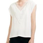 Maje Lushane Lace-Detail V-Neck Top Photo 0