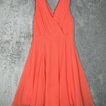 Cupcakes and Cashmere Dress Womens 4 Orange Fit & Flare Preppy Romantic Date Night Photo 2