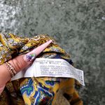 ZARA  Satin High Neck Paisley Yellow Midi Dress Size: S Photo 7