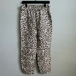 J.Crew  Ruffle Waist Leopard Print Linen Pants in Ivory Size 2 Photo 6