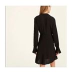 NWT J. Crew Black Drapey Long Sleeve Wrap Mini Dress Size 2 Workwear Classic Photo 12